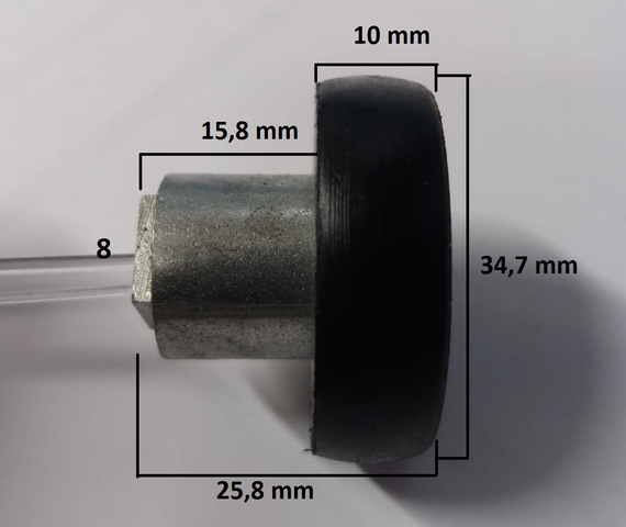 ROD. 34,7x M-8. ARQ.ALUM.AUXIZA+TORNILLO