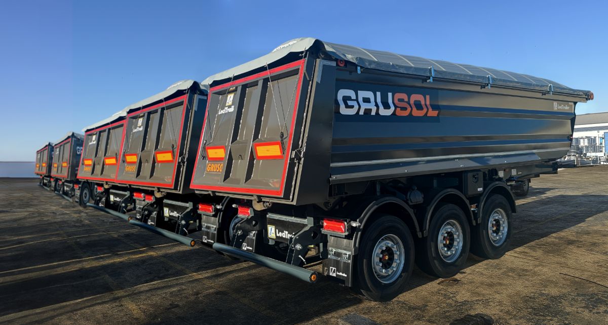 Grusol amplía su flota con 5 basculantes de obra Lecitrailer